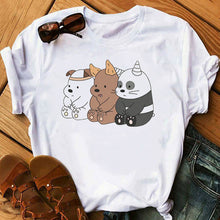 Load image into Gallery viewer, Cute Bears Funny t shirts Women Clothes 2020 Animal Printed t-shirt Camiseta Mujer Vogue tshirt tops