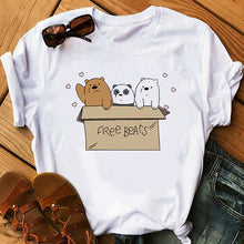 Load image into Gallery viewer, Cute Bears Funny t shirts Women Clothes 2020 Animal Printed t-shirt Camiseta Mujer Vogue tshirt tops