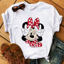 Load image into Gallery viewer, Maycaur Casual Women T-shirts Cute Micky Red Heart Shirts Graphic Tees Mouse T Shirts Hipster Female T Shirt Female Tshirt Femme