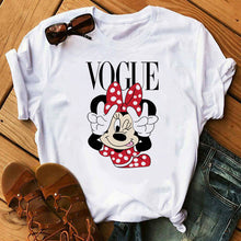 Load image into Gallery viewer, Maycaur Casual Women T-shirts Cute Micky Red Heart Shirts Graphic Tees Mouse T Shirts Hipster Female T Shirt Female Tshirt Femme