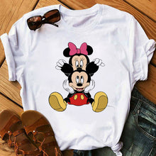 Load image into Gallery viewer, Maycaur Casual Women T-shirts Cute Micky Red Heart Shirts Graphic Tees Mouse T Shirts Hipster Female T Shirt Female Tshirt Femme