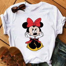 Load image into Gallery viewer, Maycaur Casual Women T-shirts Cute Micky Red Heart Shirts Graphic Tees Mouse T Shirts Hipster Female T Shirt Female Tshirt Femme