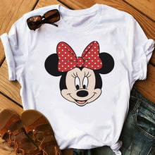 Load image into Gallery viewer, Maycaur Casual Women T-shirts Cute Micky Red Heart Shirts Graphic Tees Mouse T Shirts Hipster Female T Shirt Female Tshirt Femme