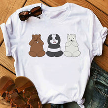 Load image into Gallery viewer, 2020 Animal Printed T-shirt Camiseta Mujer Vogue Tshirt Tops Bare Bears Funny T Shirts Women Clothes Couple Clothes