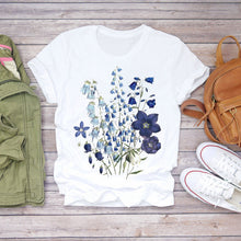 Load image into Gallery viewer, Tshirt Women Summer Clothes Print Floral Flower Bottle Sweet Short Sleeve Tshirt Printed Women T Shirt Female T-shirt Casual Tee