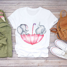 Load image into Gallery viewer, Tshirt Women Summer Clothes Print Floral Flower Bottle Sweet Short Sleeve Tshirt Printed Women T Shirt Female T-shirt Casual Tee