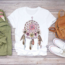 Load image into Gallery viewer, Tshirt Women Summer Clothes Print Floral Flower Bottle Sweet Short Sleeve Tshirt Printed Women T Shirt Female T-shirt Casual Tee