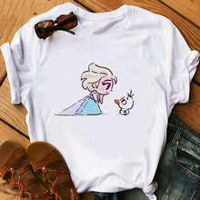 Load image into Gallery viewer, 2020 Cute Princess little mermaid Funny Cartoon T Shirt Women Harajuku Ullzang T-shirt Graphic 90s Tshirt Kawaii Anime Top Tees