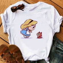Load image into Gallery viewer, 2020 Cute Princess little mermaid Funny Cartoon T Shirt Women Harajuku Ullzang T-shirt Graphic 90s Tshirt Kawaii Anime Top Tees