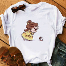 Load image into Gallery viewer, 2020 Cute Princess little mermaid Funny Cartoon T Shirt Women Harajuku Ullzang T-shirt Graphic 90s Tshirt Kawaii Anime Top Tees