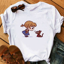 Load image into Gallery viewer, 2020 Cute Princess little mermaid Funny Cartoon T Shirt Women Harajuku Ullzang T-shirt Graphic 90s Tshirt Kawaii Anime Top Tees