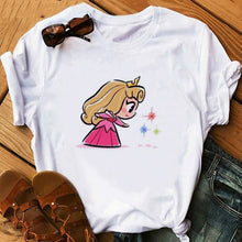 Load image into Gallery viewer, 2020 Cute Princess little mermaid Funny Cartoon T Shirt Women Harajuku Ullzang T-shirt Graphic 90s Tshirt Kawaii Anime Top Tees