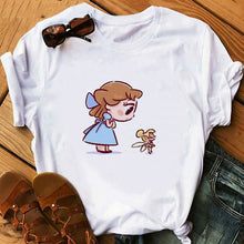 Load image into Gallery viewer, 2020 Cute Princess little mermaid Funny Cartoon T Shirt Women Harajuku Ullzang T-shirt Graphic 90s Tshirt Kawaii Anime Top Tees