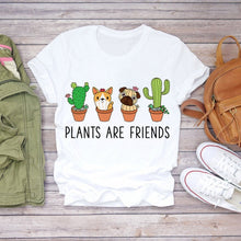 Load image into Gallery viewer, Women T-shirt Floral Flower Print Top Female Tshirts Summer Short Sleeve Harajuku O-neck Plus Size Streetwear Ladies Clothes