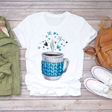 Load image into Gallery viewer, Women T-shirt Floral Flower Print Top Female Tshirts Summer Short Sleeve Harajuku O-neck Plus Size Streetwear Ladies Clothes
