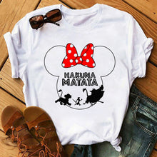 Load image into Gallery viewer, Summer Fashion Letter Plus Size T-shirt Harajuku Cartoon Printed Top Female Tshirts Streetwear O-neck Short Ladies Clothes