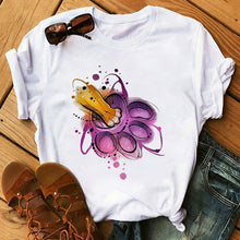 Load image into Gallery viewer, Summer Fashion Letter Plus Size T-shirt Harajuku Cartoon Printed Top Female Tshirts Streetwear O-neck Short Ladies Clothes