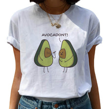Load image into Gallery viewer, Kawaii T-shirt Women Cartoon Avocado Graphic T Shirt Short Sleeve Casual O Neck Tops Female Tee Tshirt Summer Harajuku T-shirt