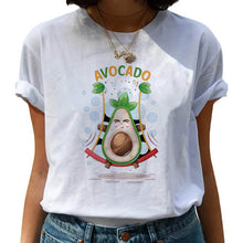 Load image into Gallery viewer, Kawaii T-shirt Women Cartoon Avocado Graphic T Shirt Short Sleeve Casual O Neck Tops Female Tee Tshirt Summer Harajuku T-shirt