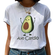 Load image into Gallery viewer, Kawaii T-shirt Women Cartoon Avocado Graphic T Shirt Short Sleeve Casual O Neck Tops Female Tee Tshirt Summer Harajuku T-shirt