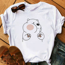 Load image into Gallery viewer, Cute Bears Funny t shirts Women Clothes 2020 Animal Printed t-shirt Camiseta Mujer Vogue tshirt tops
