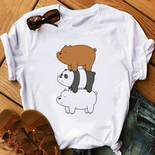 Load image into Gallery viewer, Cute Bears Funny t shirts Women Clothes 2020 Animal Printed t-shirt Camiseta Mujer Vogue tshirt tops
