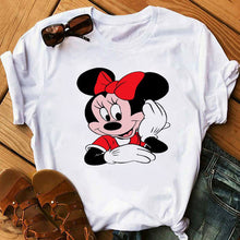 Load image into Gallery viewer, Maycaur Casual Women T-shirts Cute Micky Red Heart Shirts Graphic Tees Mouse T Shirts Hipster Female T Shirt Female Tshirt Femme
