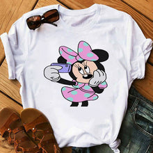 Load image into Gallery viewer, Maycaur Casual Women T-shirts Cute Micky Red Heart Shirts Graphic Tees Mouse T Shirts Hipster Female T Shirt Female Tshirt Femme
