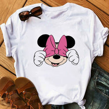 Load image into Gallery viewer, Maycaur Casual Women T-shirts Cute Micky Red Heart Shirts Graphic Tees Mouse T Shirts Hipster Female T Shirt Female Tshirt Femme
