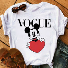 Load image into Gallery viewer, Maycaur Casual Women T-shirts Cute Micky Red Heart Shirts Graphic Tees Mouse T Shirts Hipster Female T Shirt Female Tshirt Femme

