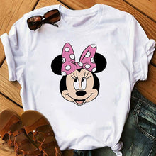 Load image into Gallery viewer, Maycaur Casual Women T-shirts Cute Micky Red Heart Shirts Graphic Tees Mouse T Shirts Hipster Female T Shirt Female Tshirt Femme
