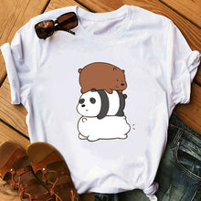 Load image into Gallery viewer, 2020 Animal Printed T-shirt Camiseta Mujer Vogue Tshirt Tops Bare Bears Funny T Shirts Women Clothes Couple Clothes
