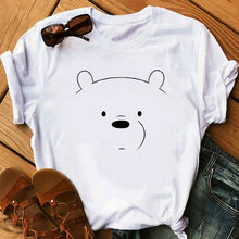 Load image into Gallery viewer, 2020 Animal Printed T-shirt Camiseta Mujer Vogue Tshirt Tops Bare Bears Funny T Shirts Women Clothes Couple Clothes
