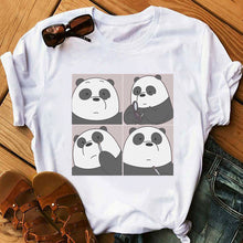 Load image into Gallery viewer, 2020 Animal Printed T-shirt Camiseta Mujer Vogue Tshirt Tops Bare Bears Funny T Shirts Women Clothes Couple Clothes
