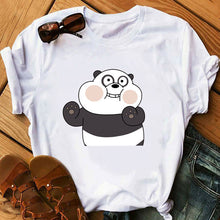 Load image into Gallery viewer, 2020 Animal Printed T-shirt Camiseta Mujer Vogue Tshirt Tops Bare Bears Funny T Shirts Women Clothes Couple Clothes
