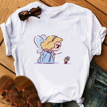 Load image into Gallery viewer, 2020 Cute Princess little mermaid Funny Cartoon T Shirt Women Harajuku Ullzang T-shirt Graphic 90s Tshirt Kawaii Anime Top Tees

