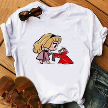 Load image into Gallery viewer, 2020 Cute Princess little mermaid Funny Cartoon T Shirt Women Harajuku Ullzang T-shirt Graphic 90s Tshirt Kawaii Anime Top Tees
