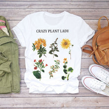 Load image into Gallery viewer, Women T-shirt Floral Flower Print Top Female Tshirts Summer Short Sleeve Harajuku O-neck Plus Size Streetwear Ladies Clothes
