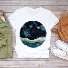 Load image into Gallery viewer, Women T-shirt Floral Flower Print Top Female Tshirts Summer Short Sleeve Harajuku O-neck Plus Size Streetwear Ladies Clothes
