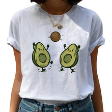 Load image into Gallery viewer, Kawaii T-shirt Women Cartoon Avocado Graphic T Shirt Short Sleeve Casual O Neck Tops Female Tee Tshirt Summer Harajuku T-shirt

