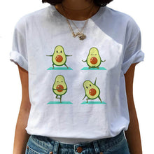 Load image into Gallery viewer, Kawaii T-shirt Women Cartoon Avocado Graphic T Shirt Short Sleeve Casual O Neck Tops Female Tee Tshirt Summer Harajuku T-shirt
