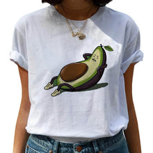 Load image into Gallery viewer, Kawaii T-shirt Women Cartoon Avocado Graphic T Shirt Short Sleeve Casual O Neck Tops Female Tee Tshirt Summer Harajuku T-shirt
