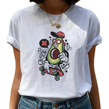 Load image into Gallery viewer, Kawaii T-shirt Women Cartoon Avocado Graphic T Shirt Short Sleeve Casual O Neck Tops Female Tee Tshirt Summer Harajuku T-shirt
