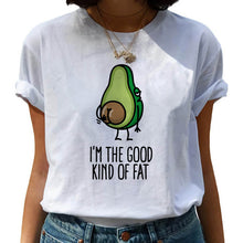 Load image into Gallery viewer, Kawaii T-shirt Women Cartoon Avocado Graphic T Shirt Short Sleeve Casual O Neck Tops Female Tee Tshirt Summer Harajuku T-shirt
